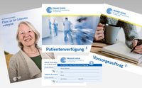 Titelseiten verschiedener Dokumente auf grauem Hintergrund