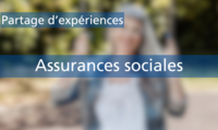 Personne floue avec le texte assurances sociales