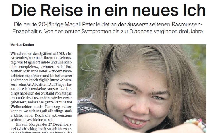 Screenshot eines Zeitungsartikels über FRAGILE Aargau/Solothurn Ost